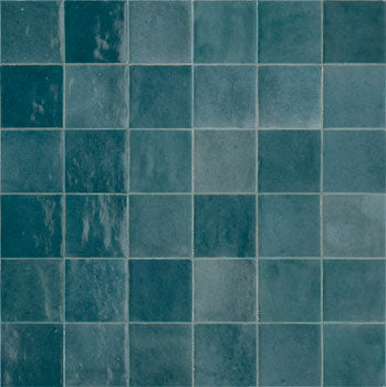 Milan Petrolio Semi Gloss Small Square Tile