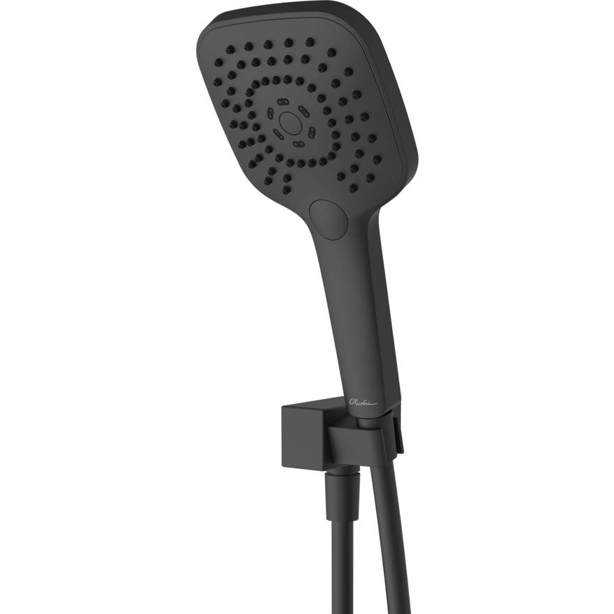 Oliveri Monaco Matte Black Hand Shower With Bracket Wellsons