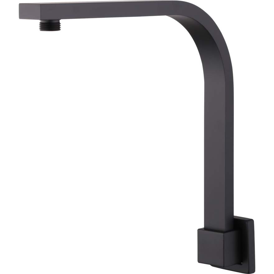 Oliveri Monaco Matte Black Raised Wall Mounted Shower Arm