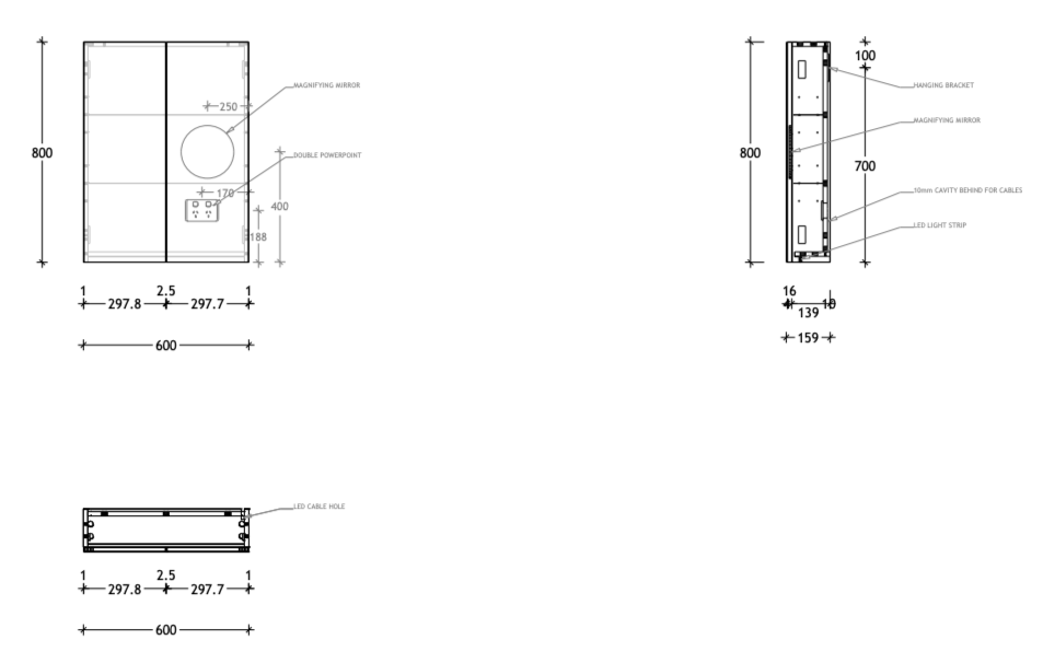 ADP Moonlight Shaving Cabinet LED - Wellsons