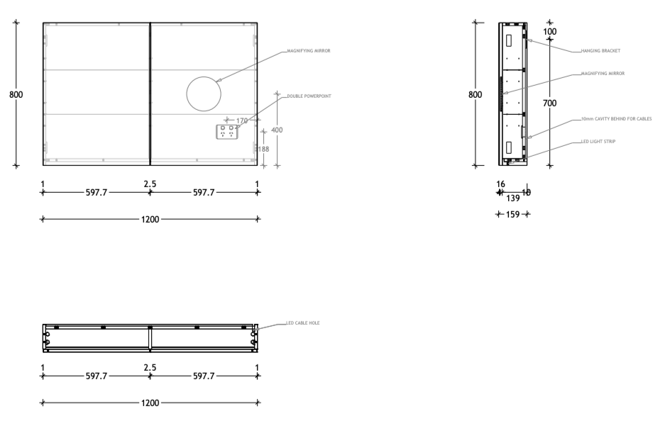 ADP Moonlight Shaving Cabinet LED - Wellsons