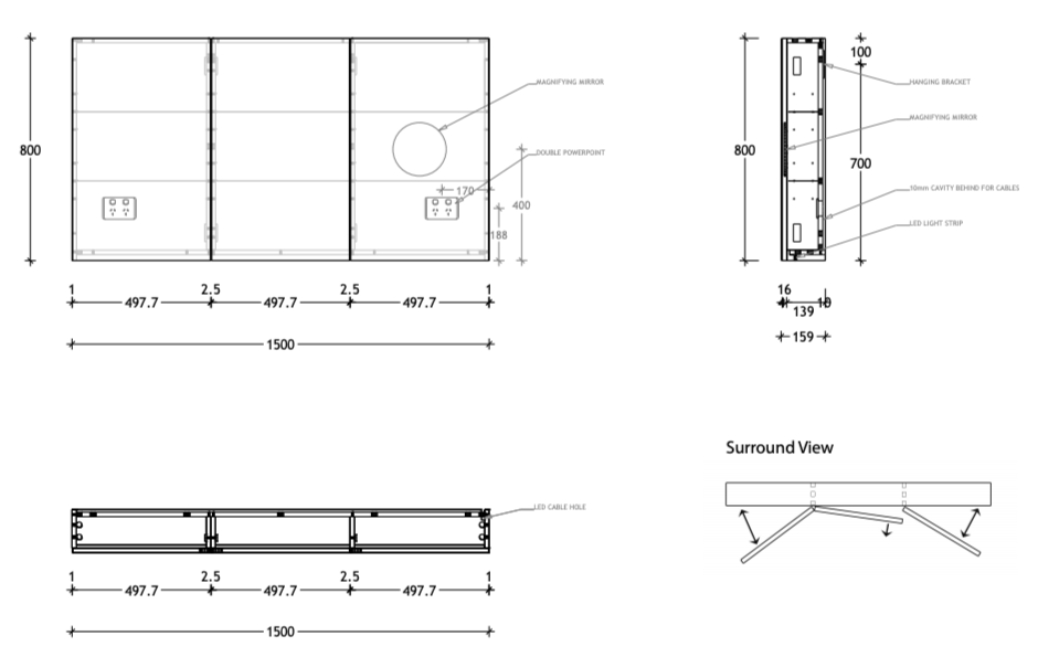 ADP Moonlight Shaving Cabinet LED - Wellsons