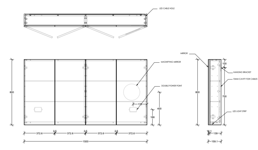 ADP Moonlight Shaving Cabinet LED - Wellsons