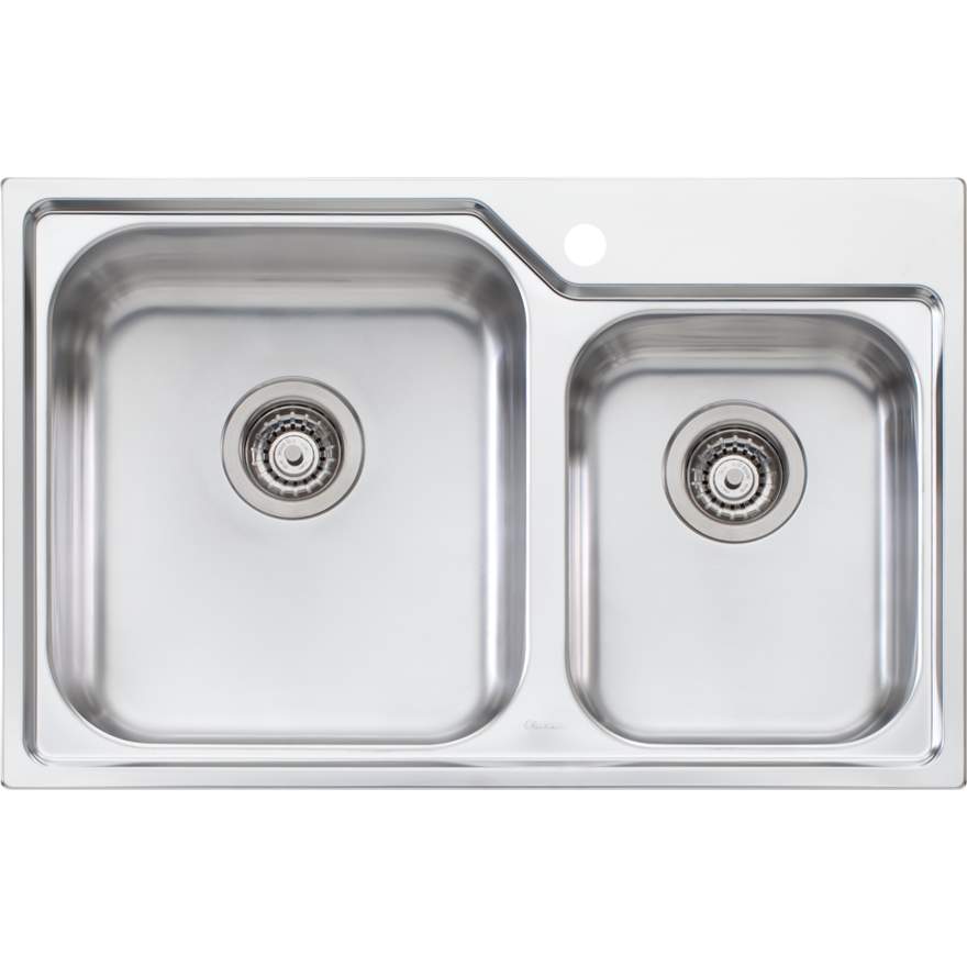 Oliveri Nu-Petite 1 & 3/4 Bowl Topmount Sink