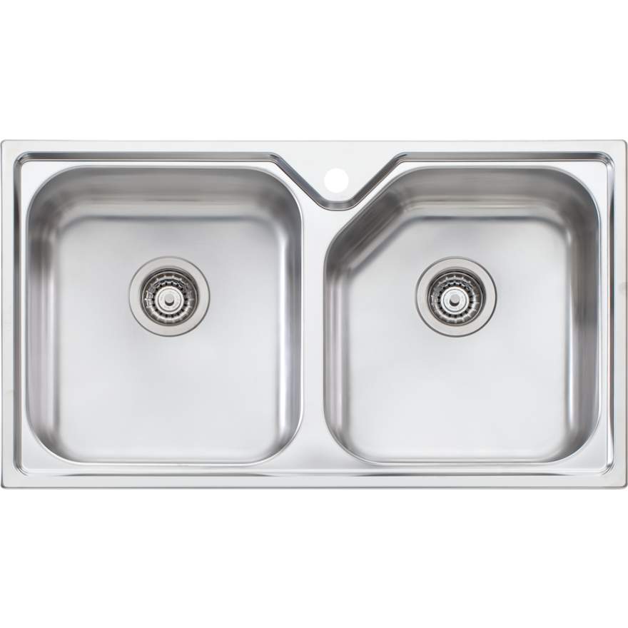 Oliveri Nu-Petite Double Bowl Topmount Sink