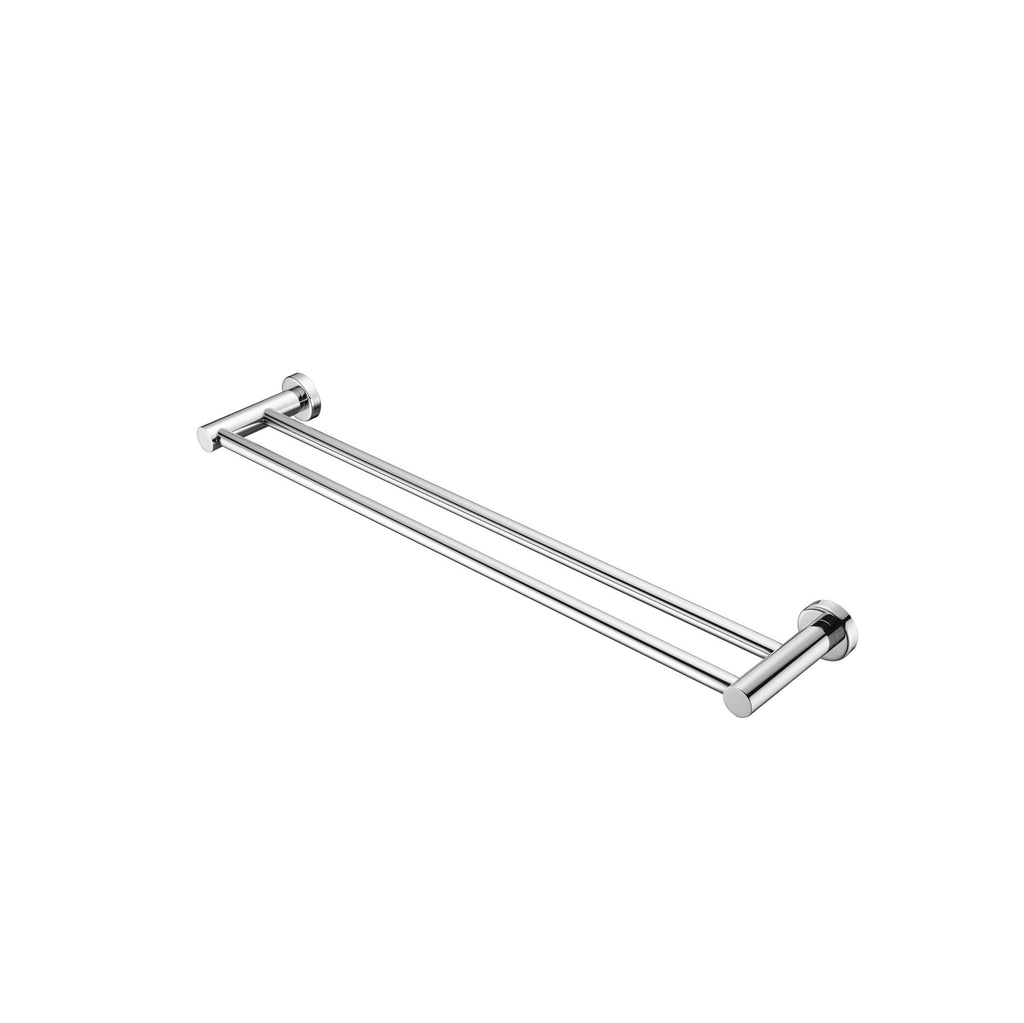 Nero Mecca Double Towel Rail 600mm - Chrome