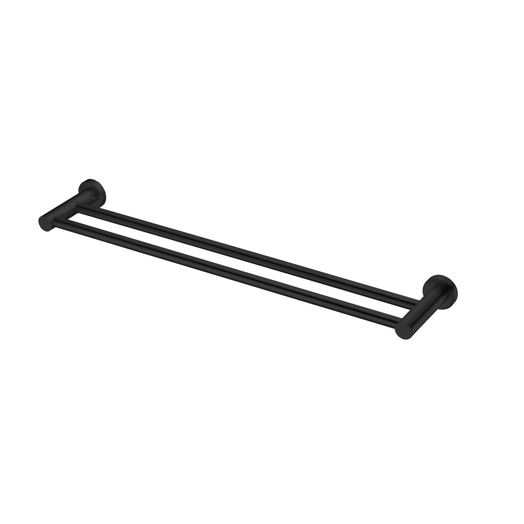 Nero Mecca Double Towel Rail 600mm - Matte Black