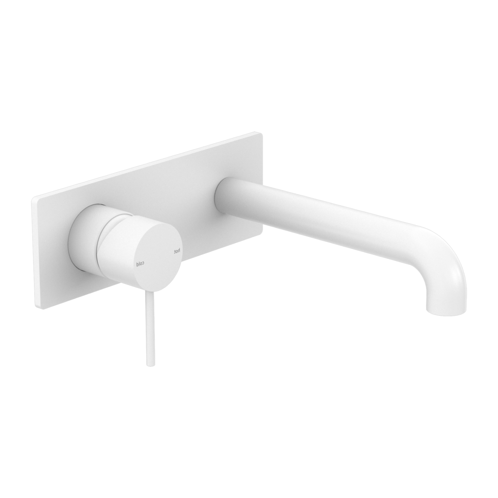Nero Mecca Wall Mixer Set Basin / Bath - Matte White