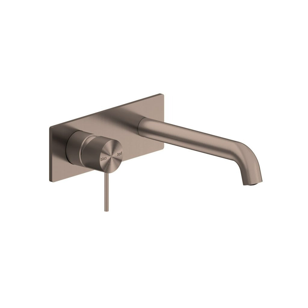 Nero Mecca Wall Mixer Set Basin / Bath - Brushed Bronze