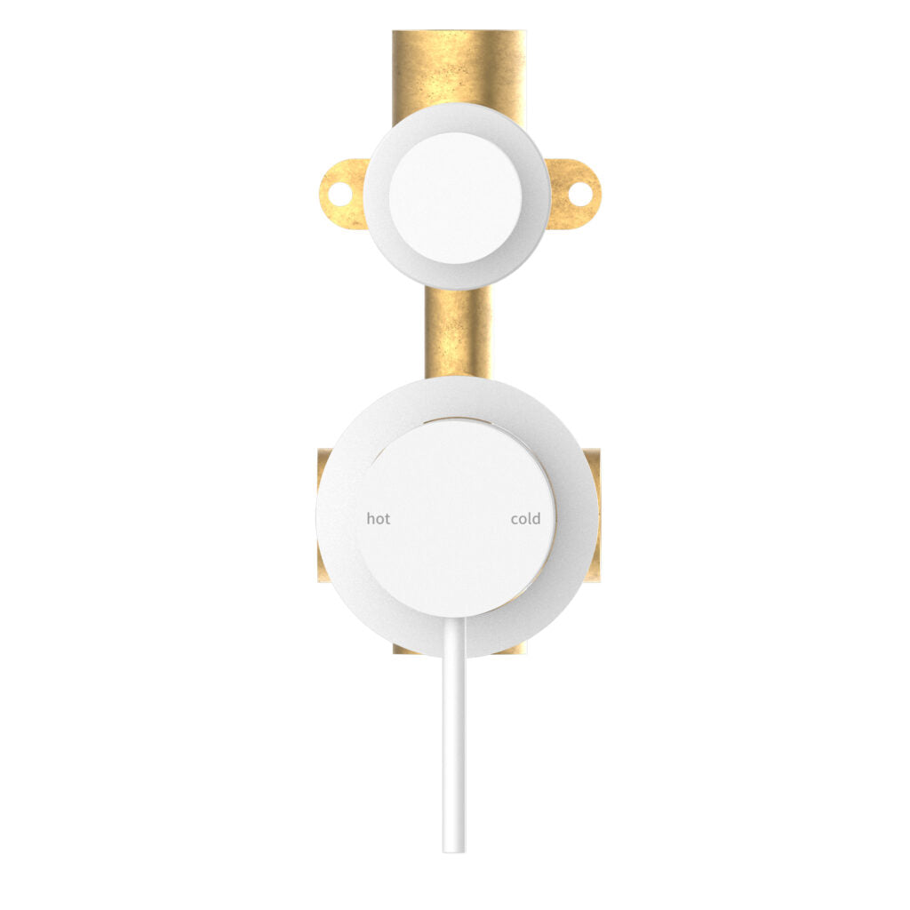 Nero Mecca Shower Mixer with Divertor Separate Backplate - Matte White