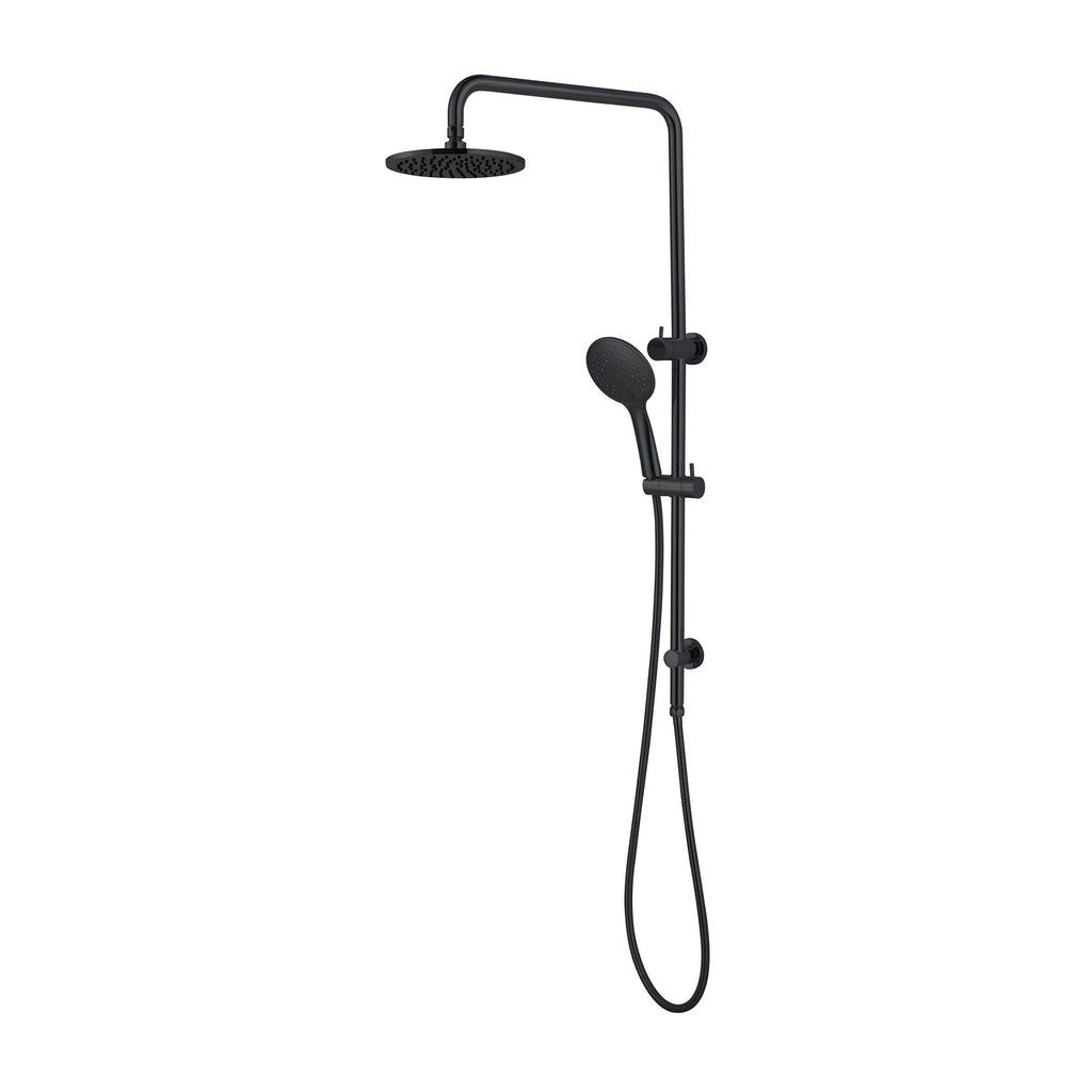 Nero Dolce Mecca Combination Overhead and Handshower on Column - Matte Black