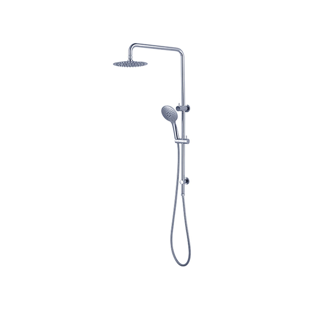 Nero Dolce Mecca Combination Overhead and Handshower on Column - Chrome