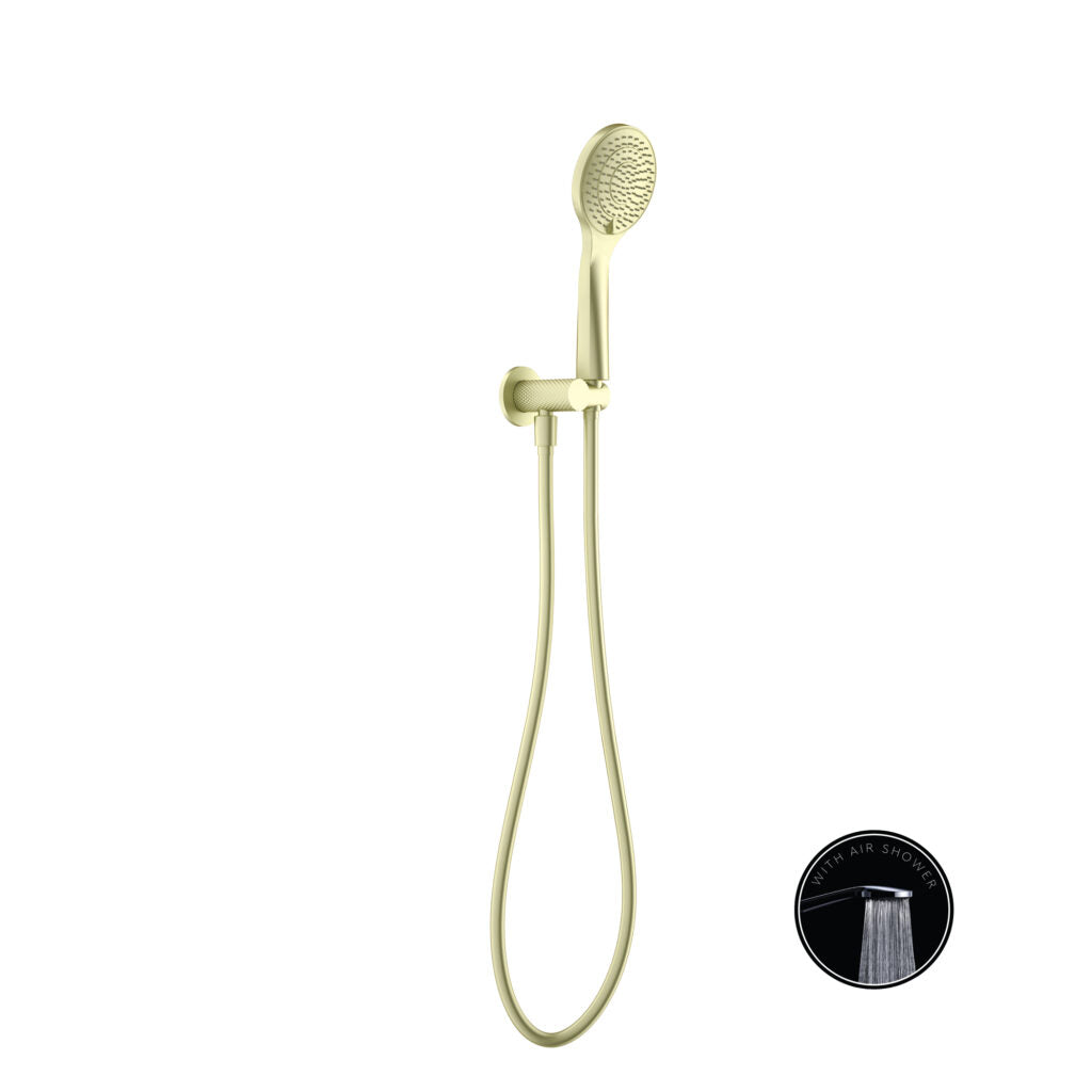 Nero Opal Shower Bracket With Air Shower - Brushed Gold - Wellsons