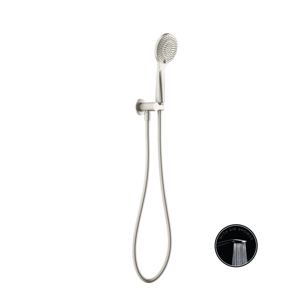 Nero Opal Shower Bracket With Air Shower - Brushed Nickel - Wellsons