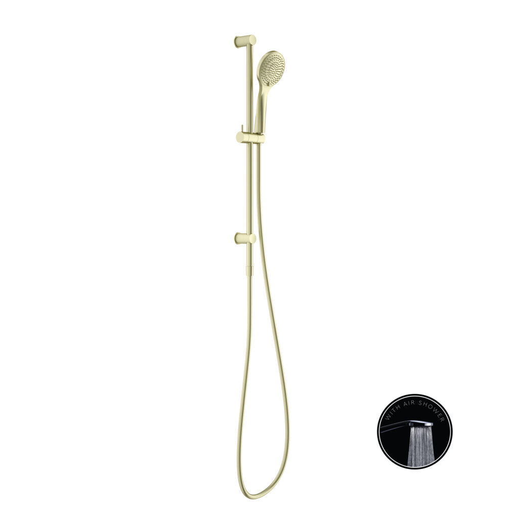 Nero Opal Rail Shower With Air Shower - Brushed Gold