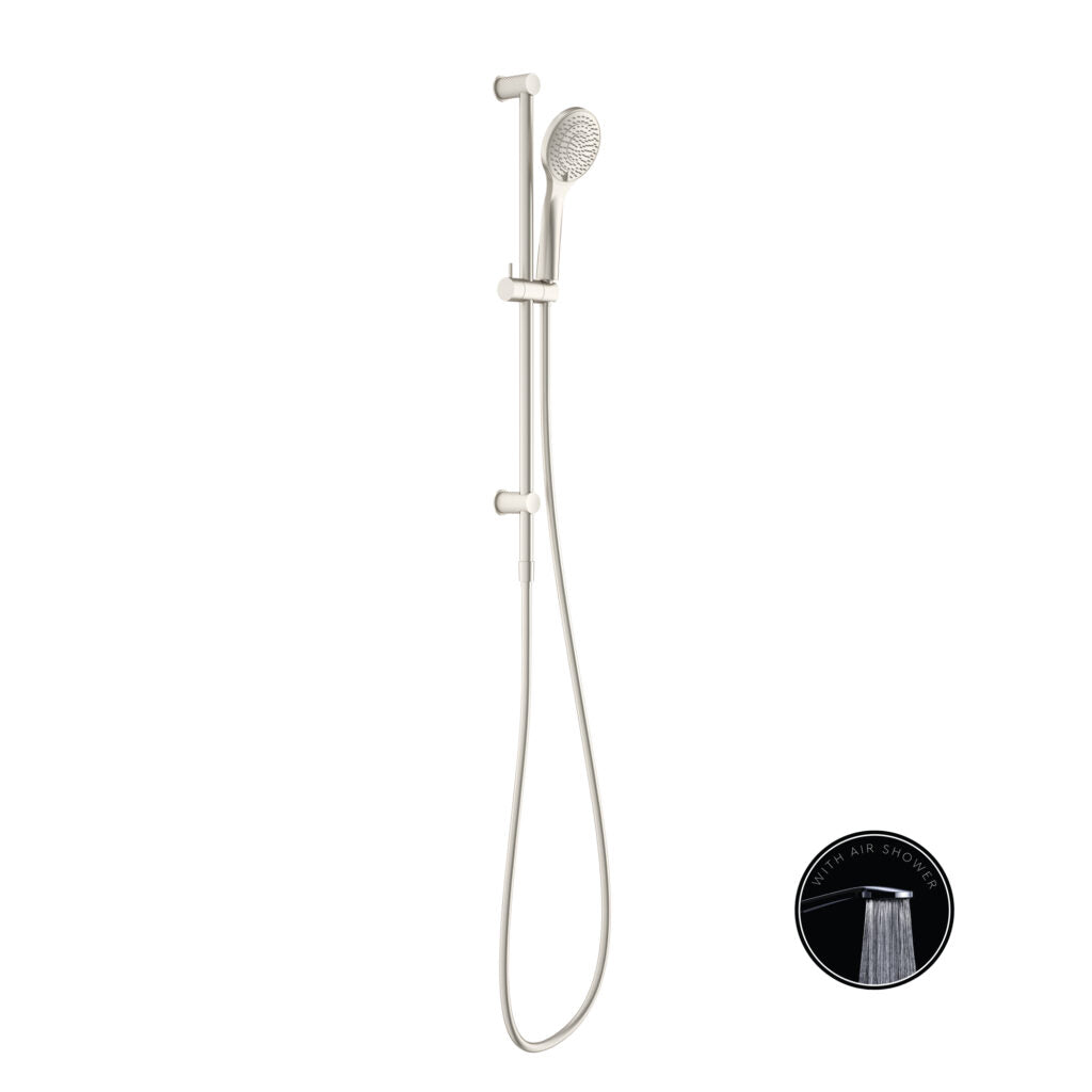 Nero Opal Rail Shower With Shower - Brushed Nickel - Wellsons