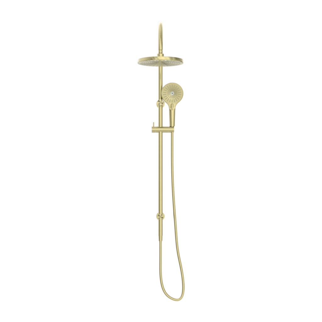 Nero Opal Twin Shower Set - Brushed Gold