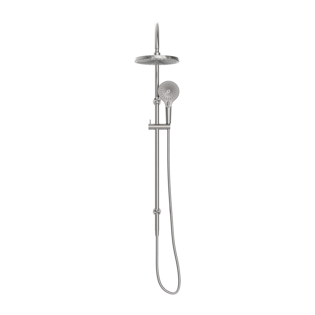 Nero Opal Twin Shower Set - Brushed Nickel