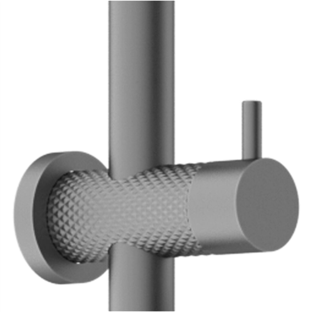 Nero Opal Twin Shower Set - Graphite Gunmetal Grey