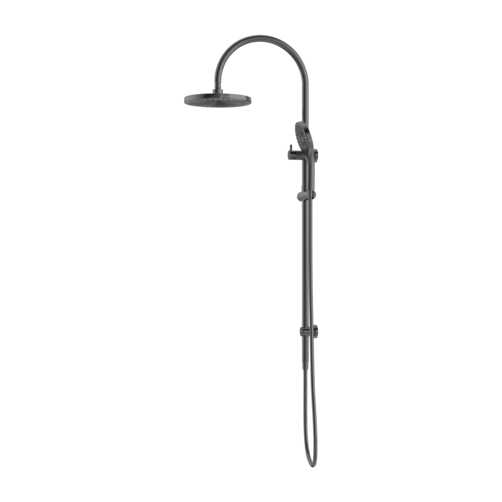 Nero Opal Twin Shower Set - Graphite Gunmetal Grey