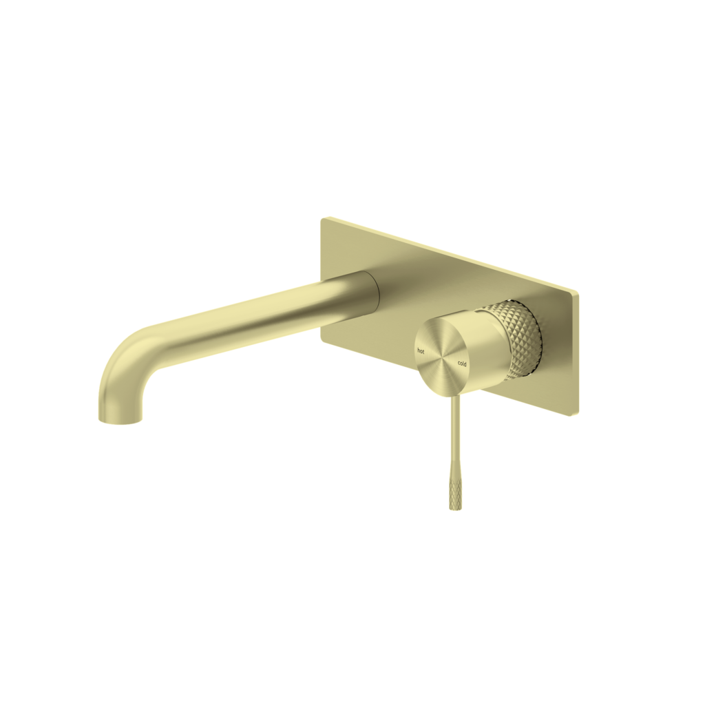 Nero Opal Wall Basin / Bath Mixer - Brushed Gold - Wellsons