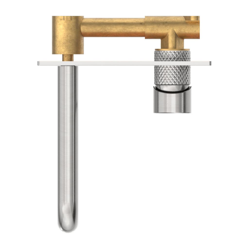 Nero Opal Wall Basin / Bath Mixer - Brushed Nickel - Wellsons