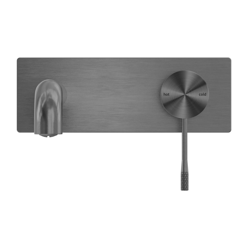 Nero Opal Wall Basin / Bath Mixer - Graphite Gunmetal Grey - Wellsons