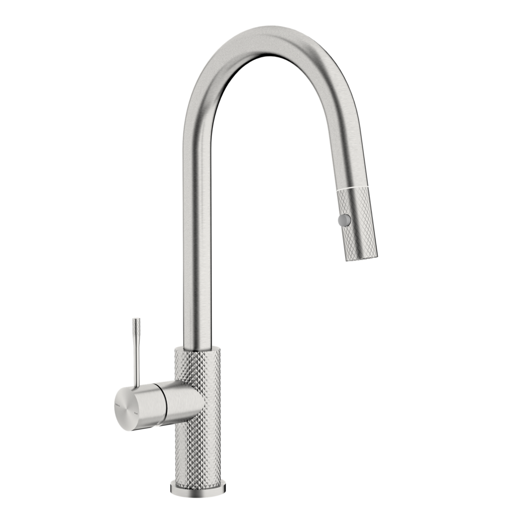 Nero Opal Pull Out Sink Mixer - Brushed Nickel
