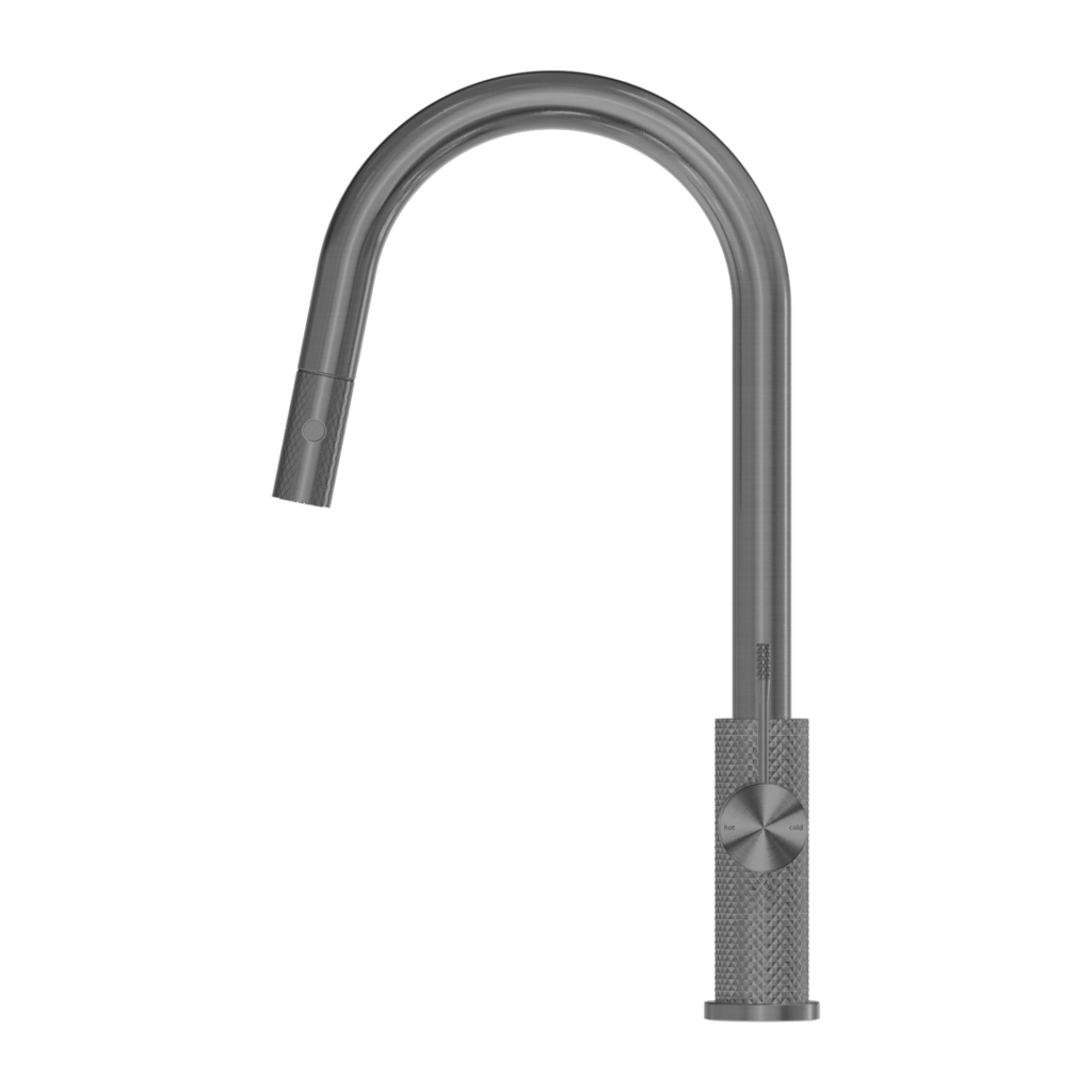 Nero Opal Pull Out Sink Mixer - Graphite Gunmetal Grey - Wellsons