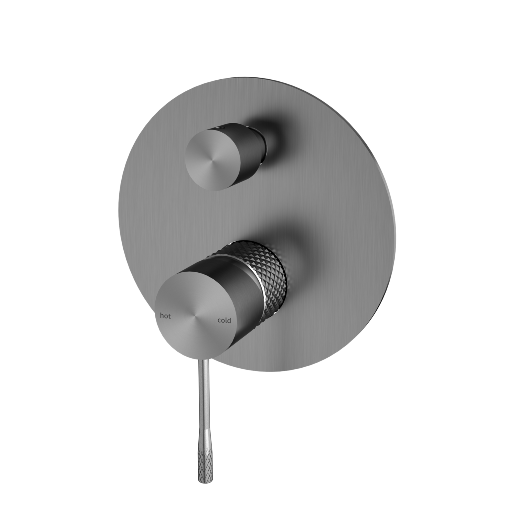 Nero Opal Shower Mixer With Diverter - Graphite Gunmetal Grey - Wellsons