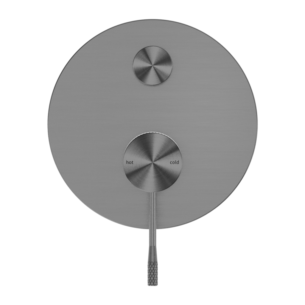 Nero Opal Shower Mixer With Diverter - Graphite Gunmetal Grey - Wellsons