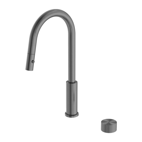 Nero Opal Progressive Pull Out Kitchen Mixer - Gunmetal Grey