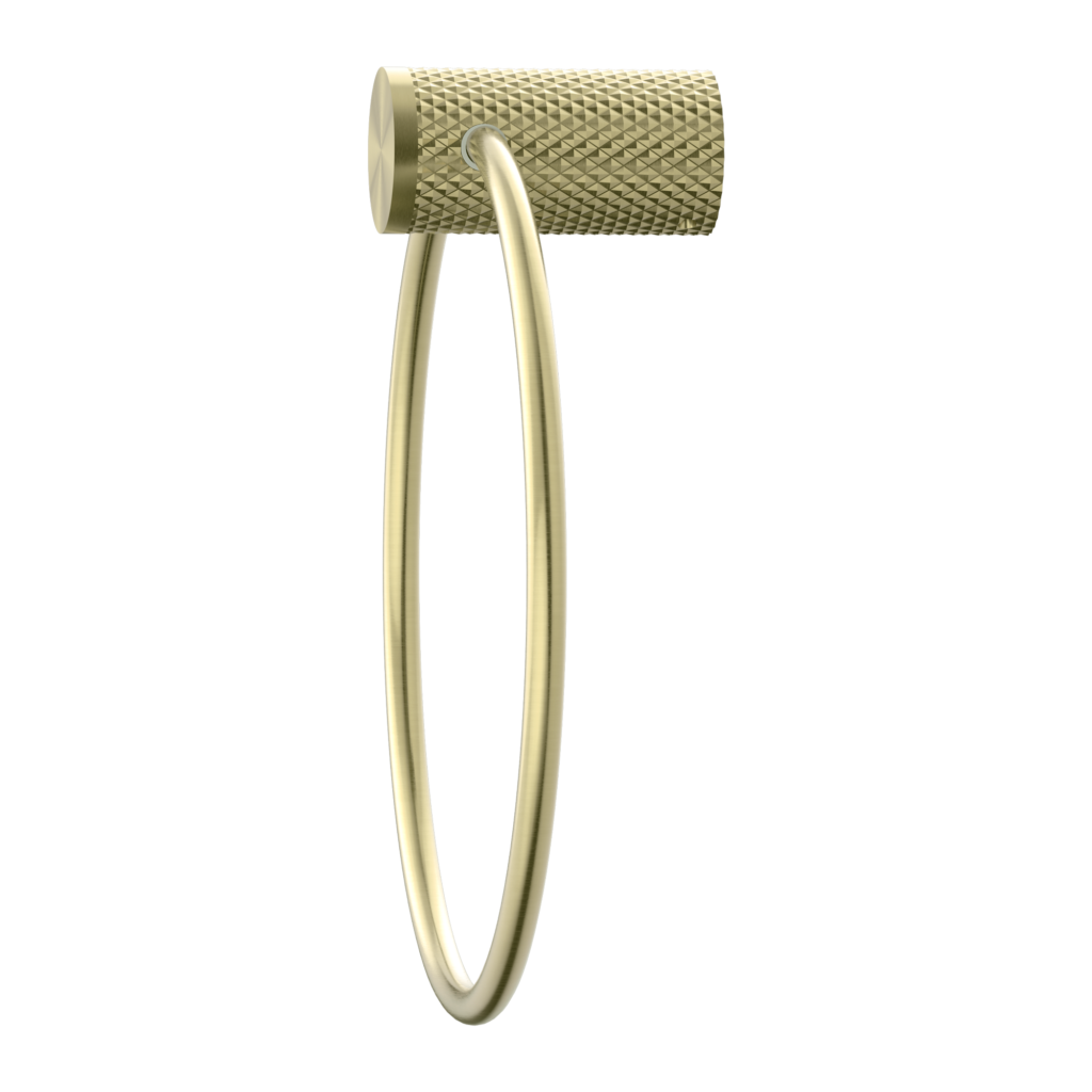 Nero Opal Towel Ring - Brushed Gold - Wellsons