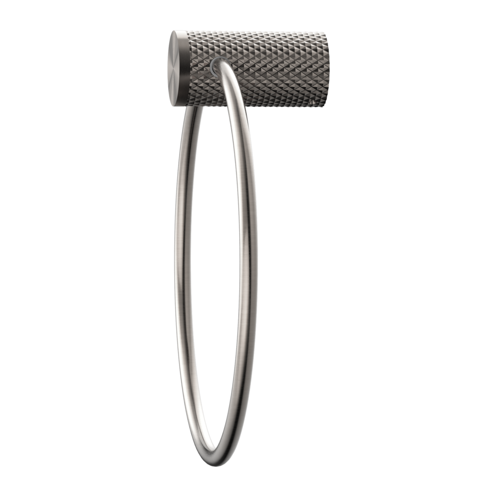 Nero Opal Towel Ring - Brushed Nickel - Wellsons