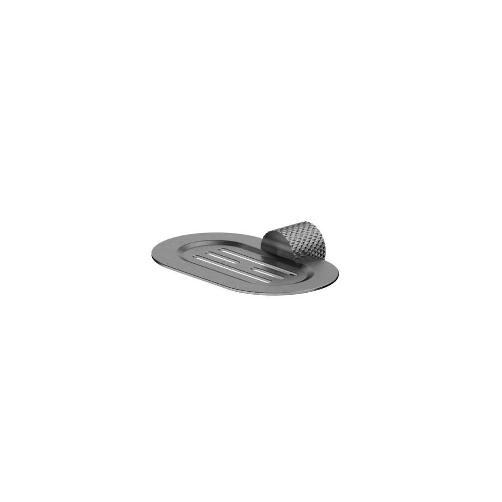 Nero Opal Soap Dish Holder - Graphite Gunmetal Grey