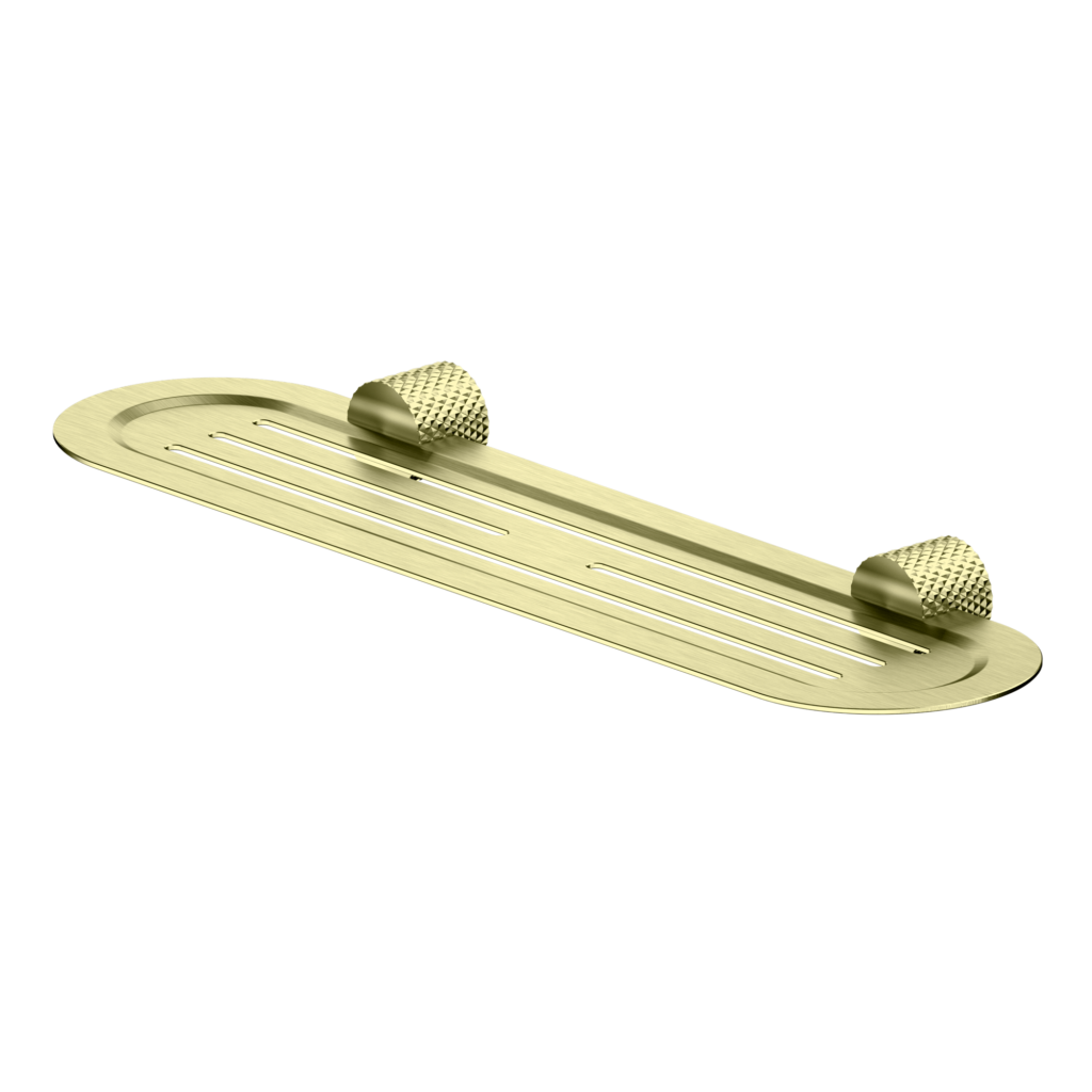 Nero Opal Metal Shelf - Brushed Gold