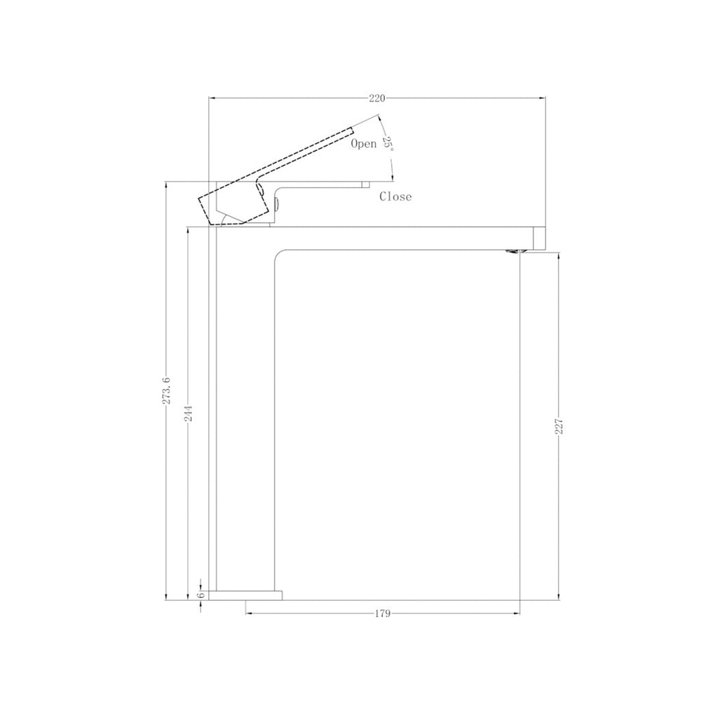 Nero Celia Tall Basin Mixer - Matte Black - Wellsons