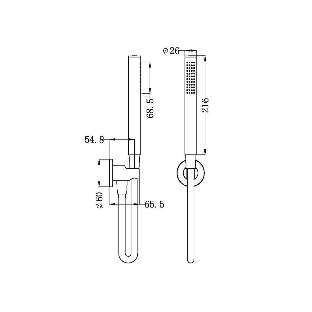 Nero Round Shower Bracket - Chrome