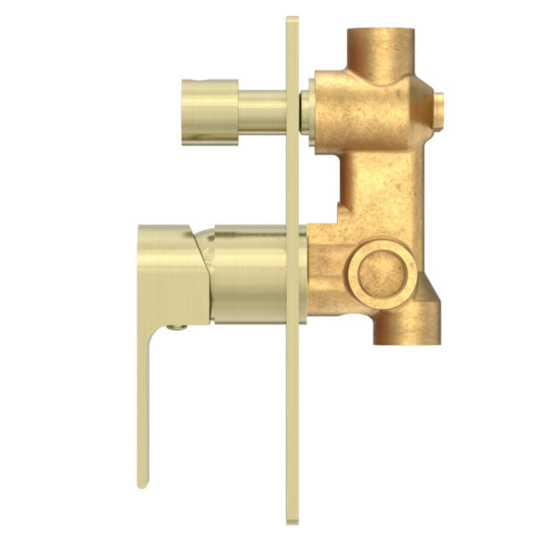 Nero Bianca Shower / Bath Mixer with Diverter - Brushed Gold