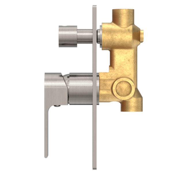 Nero Bianca Shower / Bath Mixer with Diverter - Brushed Nickel