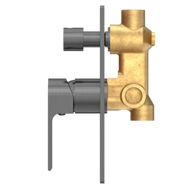 Nero Bianca Shower / Bath Mixer with Diverter - Gunmetal Grey