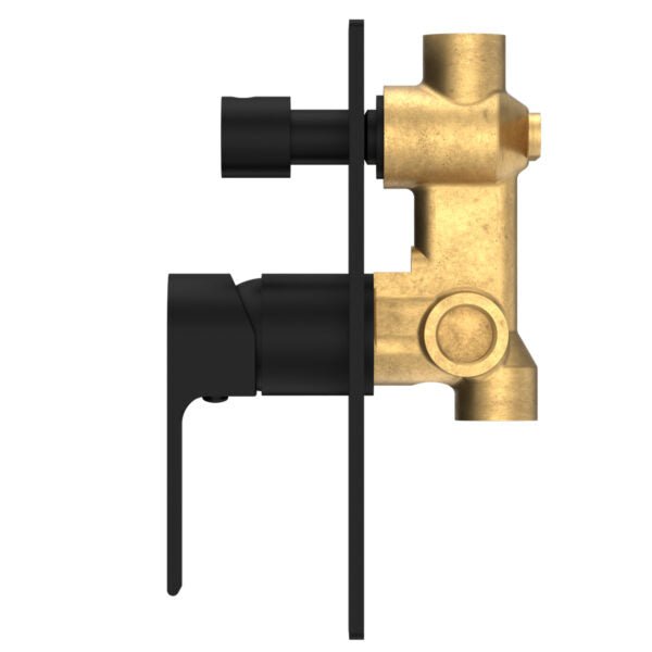 Nero Bianca Shower / Bath Mixer with Diverter - Matte Black