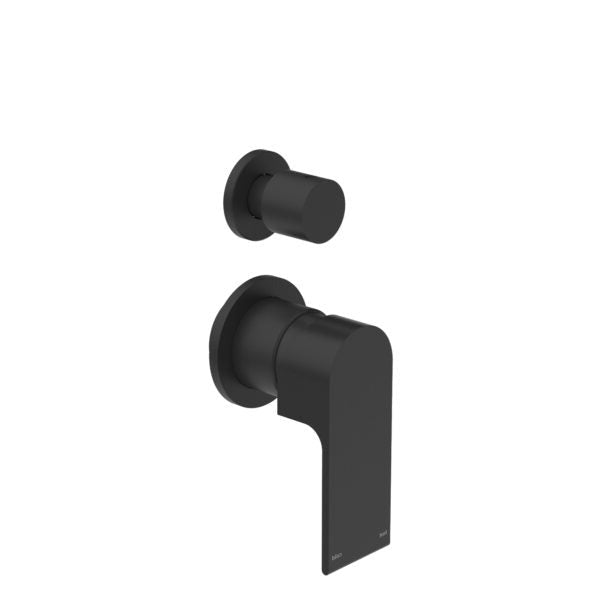 Nero Bianca Shower / Bath Mixer with Diverter (Separate Backplates) - Matte Black