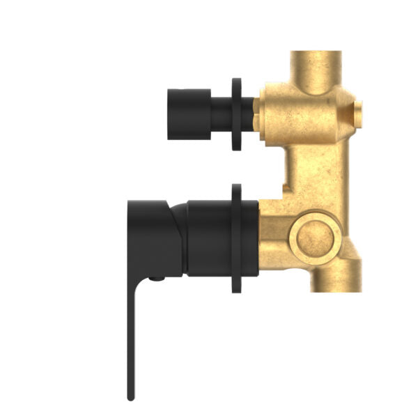 Nero Bianca Shower / Bath Mixer with Diverter (Separate Backplates) - Matte Black