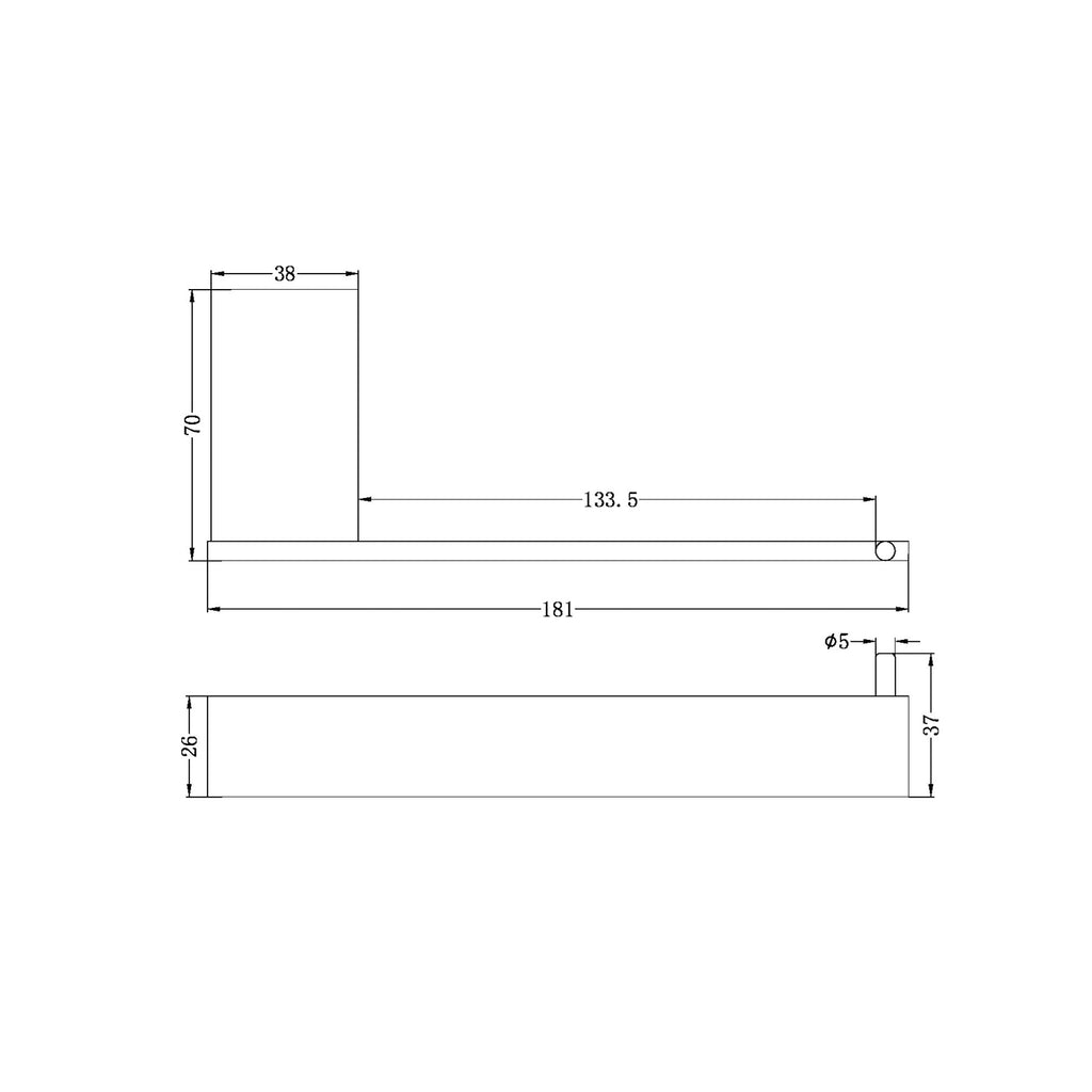 Nero Celia Toilet Roll Holder - Matte Black - Wellsons
