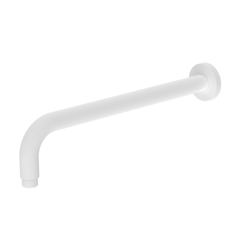 Nero Round Wall Shower Arm - Matte White