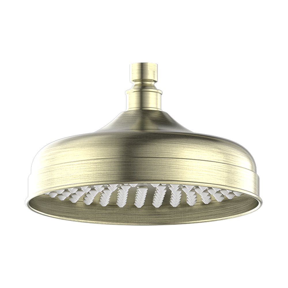 Nero York 200mm Shower Head - Aged Brass
