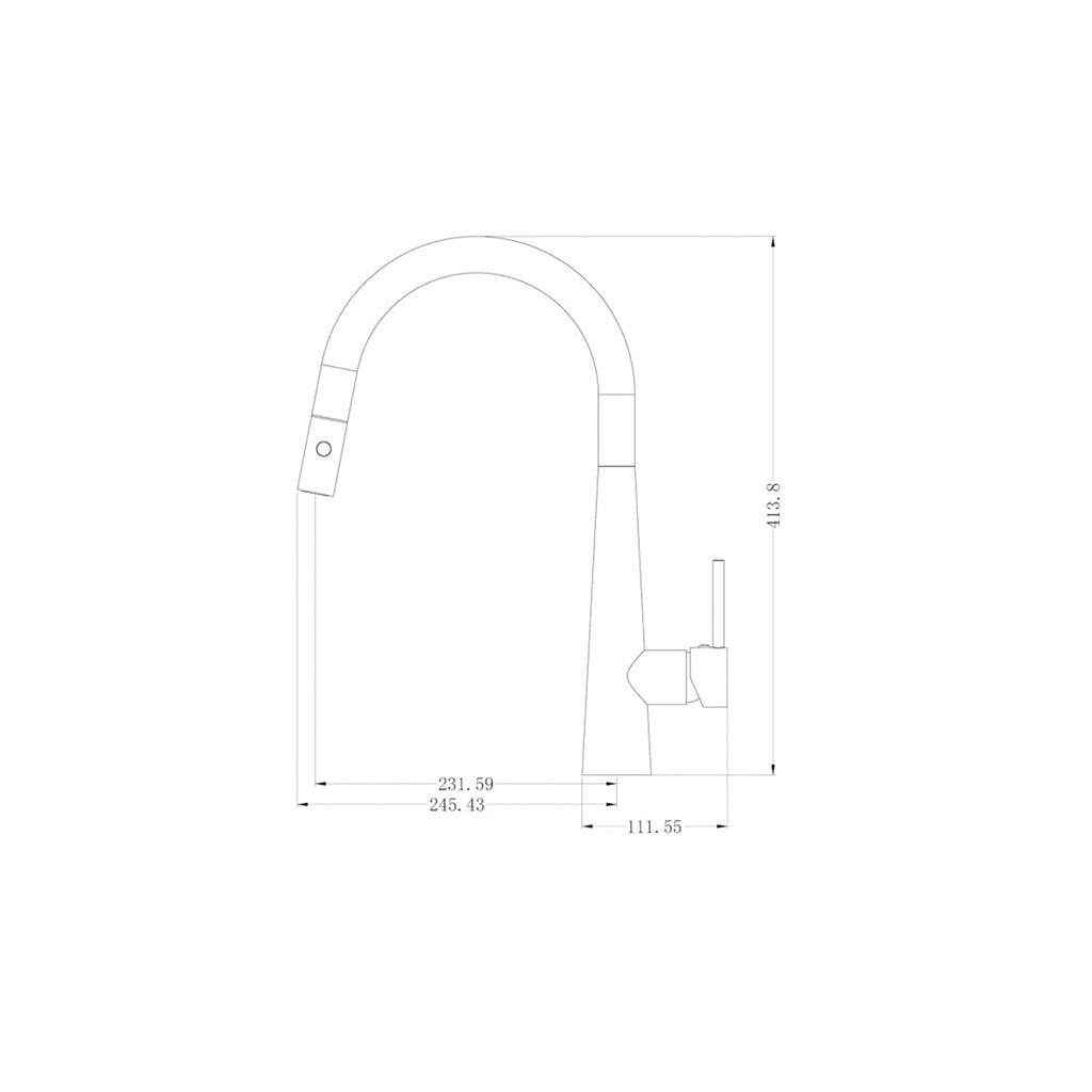 Nero Dolce Pull Out Kitchen Mixer With Veggie Spray Function - Matte Black - Wellsons