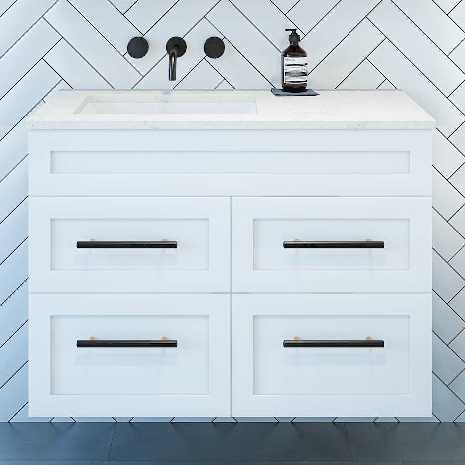 Rifco Newport Wall Hung Vanity with Caesarstone Top & Basin