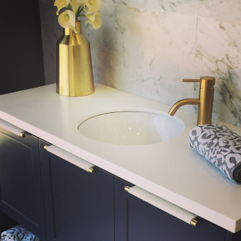 Rifco Nouveau Wall Hung Vanity with Caesarstone Top & Basin